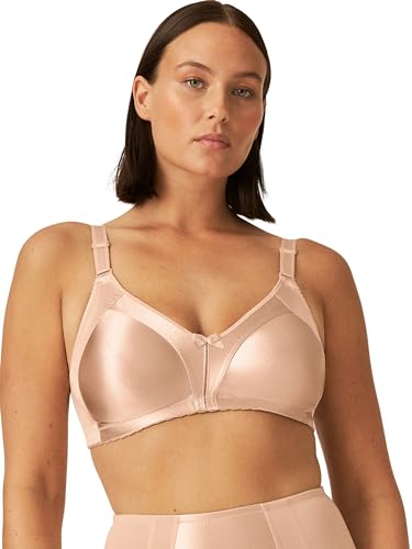 Naturana® Minimizer BH ohne Bügel [Cup B-G] I Maximaler Halt Dank durchdachter Schnittführung & Breiten Trägern I BH Minimizer für eine optisch kleinere Cupgröße 75 Light Beige E von Naturana