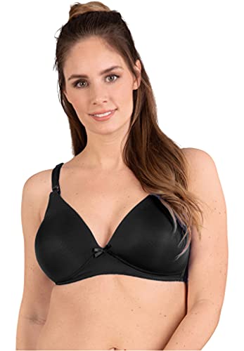 Naturana Damen Bügelloser Schwangerschafts-BH Nursing Bra, Schwarz (Black 400), 70E (Herstellergröße: 85E) von Naturana