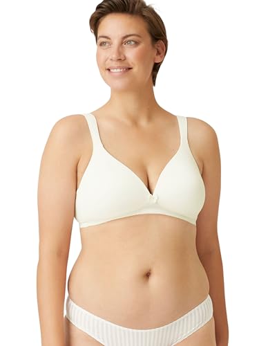 Naturana® BH Damen ohne Bügel [Cup A-D] I 100% Gepolsterte Träger I BH ohne Bügel mit nahtlosen Cups I Bequemer Damen BH mit Unterbrustband 70 Champagner A von Naturana