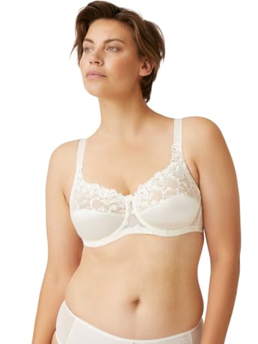 Naturana® Hochwertiger Damen BH mit Bügel [Cup B-E] BH sehr guter Halt bei schönem Dekolleté I Bequemer BH Damen mit Bügel I Bügel BH 100 Champagner C von Naturana