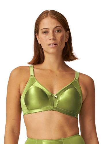 Naturana® Minimizer BH ohne Bügel [Cup B-G] I Maximaler Halt Dank durchdachter Schnittführung & Breiten Trägern I BH Minimizer für eine optisch kleinere Cupgröße 80 Moss C von Naturana