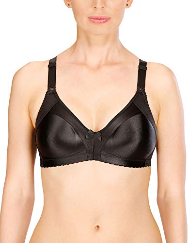 Naturana® Minimizer BH ohne Bügel [Cup B-G] I Maximaler Halt Dank durchdachter Schnittführung & Breiten Trägern I Eleganter BH Minimizer für eine optisch kleinere Cupgröße 80 Schwarz B von Naturana