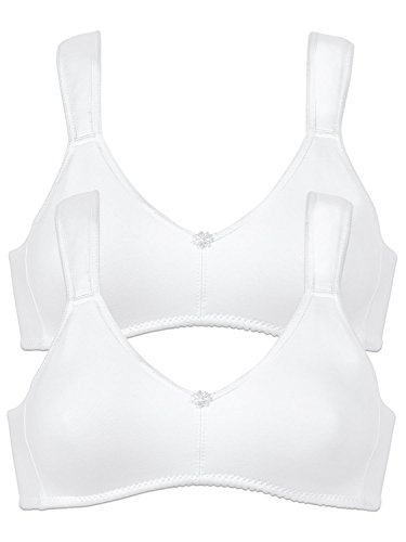 Naturana 2er Sparpack Soft BH/Sport BH 5127 Gr. 80D in 1xWeiss 1xWeiss von Naturana