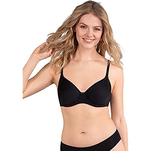 Naturana Damen Padded Spacer Bra 7152 Gepolsterter BH, Black, 36D von Naturana