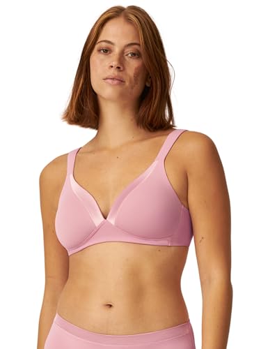 Naturana BH Damen ohne Bügel Cup A-D 100% Angenehm Dank extra Softer Schalen I BH ohne Bügel mit nahtlosen Cups - Ideal unter Blusen & T-Shirts Damen BH für maximalen Halt 75 Smoked Orchid B von Naturana