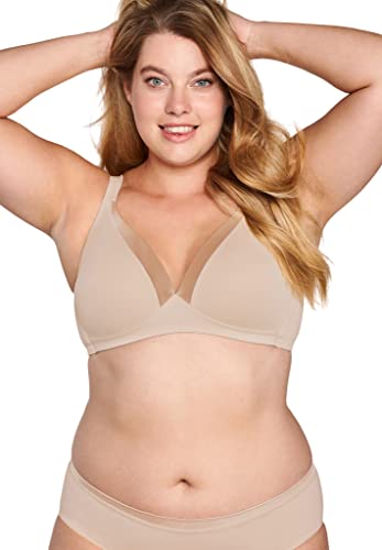 Naturana BH Damen ohne Bügel Cup A-D 100% Angenehm Dank extra Softer Schalen I BH ohne Bügel mit nahtlosen Cups - Ideal unter Blusen & T-Shirts Damen BH für maximalen Halt 90 Nude C von Naturana