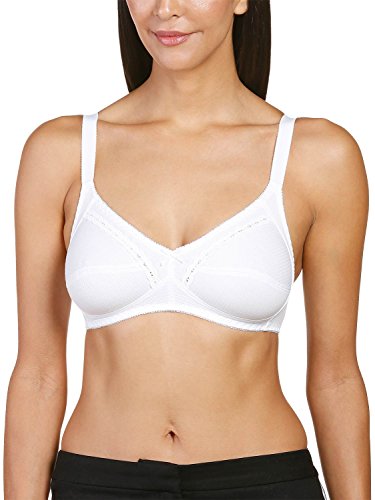 Naturana Damen Minimizer BH Karine - Soutien-gorge 100% coton sans armatures, Gr. 95B (Herstellergröße: 110B), Weiß von Naturana