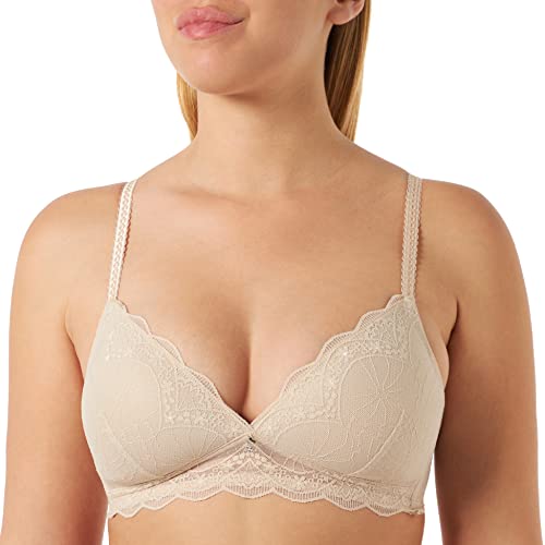 Naturana Damen 5194 Gepolsterter BH, Hellbeige, 90B von Naturana