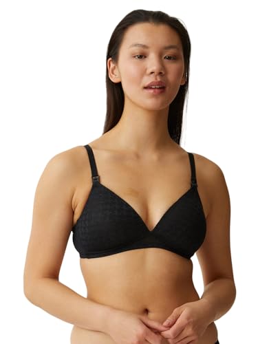 Naturana Damen Padded Nursing Bra Gepolsterter BH, Blickdicht, Black, 38B von Naturana