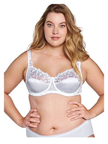 Naturana® Hochwertiger Damen BH mit Bügel [Cup B-E] BH sehr guter Halt bei schönem Dekolleté | 85 Weiss E von Naturana