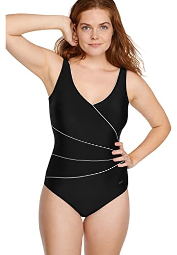 Naturana klassischer Corsage-Badeanzug - 1449 85 Schwarz-Weiss C von Naturana