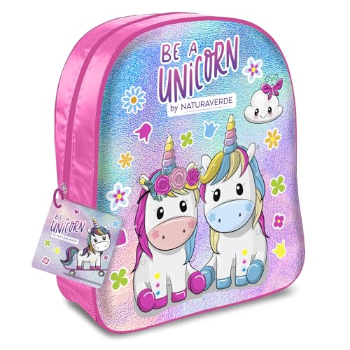 Naturaverde | Kinder - Be A Unicorn - Geschenkset, Shampoo 100 ml, Spülung 200 ml + Einhorn-Rucksack von Naturaverde