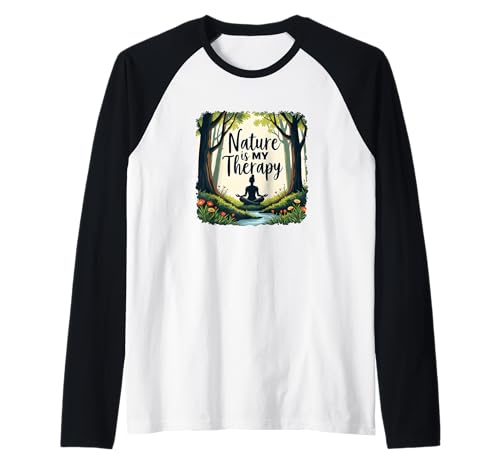 DIE NATUR IST MEINE THERAPIE - Magischer Wald - Damen Raglan DIE NATUR IST MEINE THERAPIE - Magischer Wald - Damen Raglan von Nature Lovers