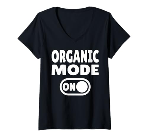 Damen Organic Mode ON - Öko Lifestyle T-Shirt mit V-Ausschnitt von Nature Pulse Apparel