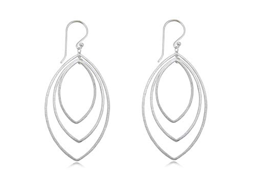 Nature Rebel Statement Ohrringe Ellipse 925 Silber matt gebürstet gross von Nature Rebel