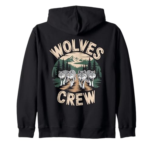 Wölfe Crew Vintage Wildlife Tier Wolf Heulender Herren Wolf Kapuzenjacke Wölfe Crew Vintage Wildlife Tier Wolf Heulender Herren Wolf Kapuzenjacke von Nature Wolf Hunting Wolf Wolves for men