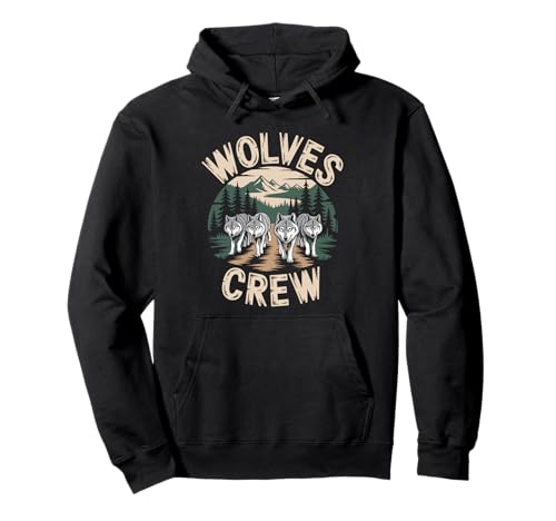 Wölfe Crew Vintage Wildlife Tier Wolf Heulender Herren Wolf Pullover Hoodie Wölfe Crew Vintage Wildlife Tier Wolf Heulender Herren Wolf Pullover Hoodie von Nature Wolf Hunting Wolf Wolves for men