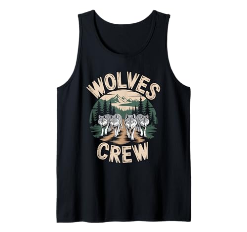 Wölfe Crew Vintage Wildlife Tier Wolf Heulender Herren Wolf Tank Top Wölfe Crew Vintage Wildlife Tier Wolf Heulender Herren Wolf Tank Top von Nature Wolf Hunting Wolf Wolves for men