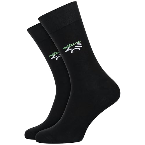 Nature You - Bambussocken lang 5 Paar Schwarz 43-46 Unisex Herren Damen von Nature You