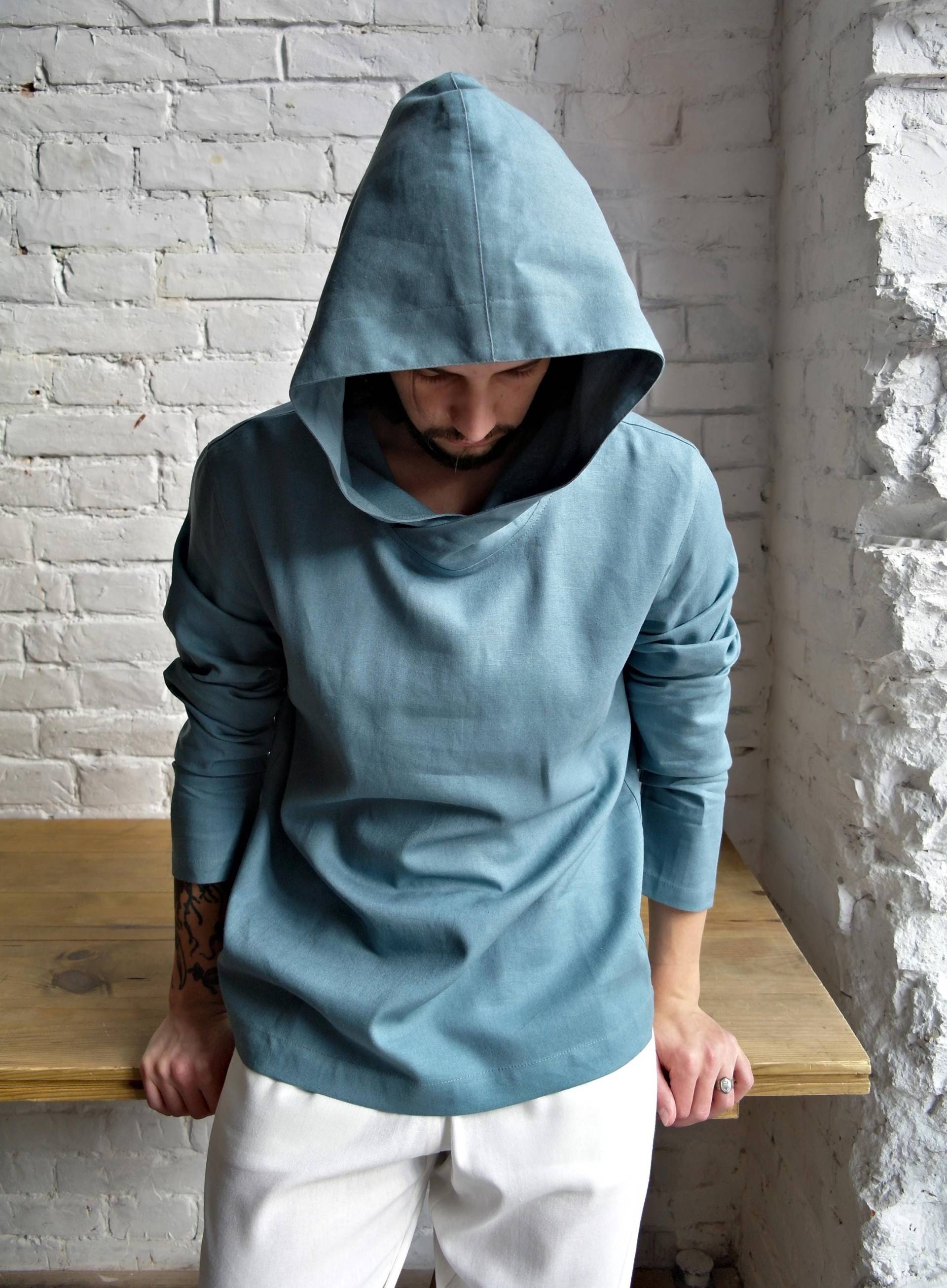 Herren Leinen Hoodie, Sweatshirt, Loungewear, Herrenhemd, Hemd Für Männer, Leinenhemd, Geschenk Ihn, Bio-Flachs von NatureBreezeShop