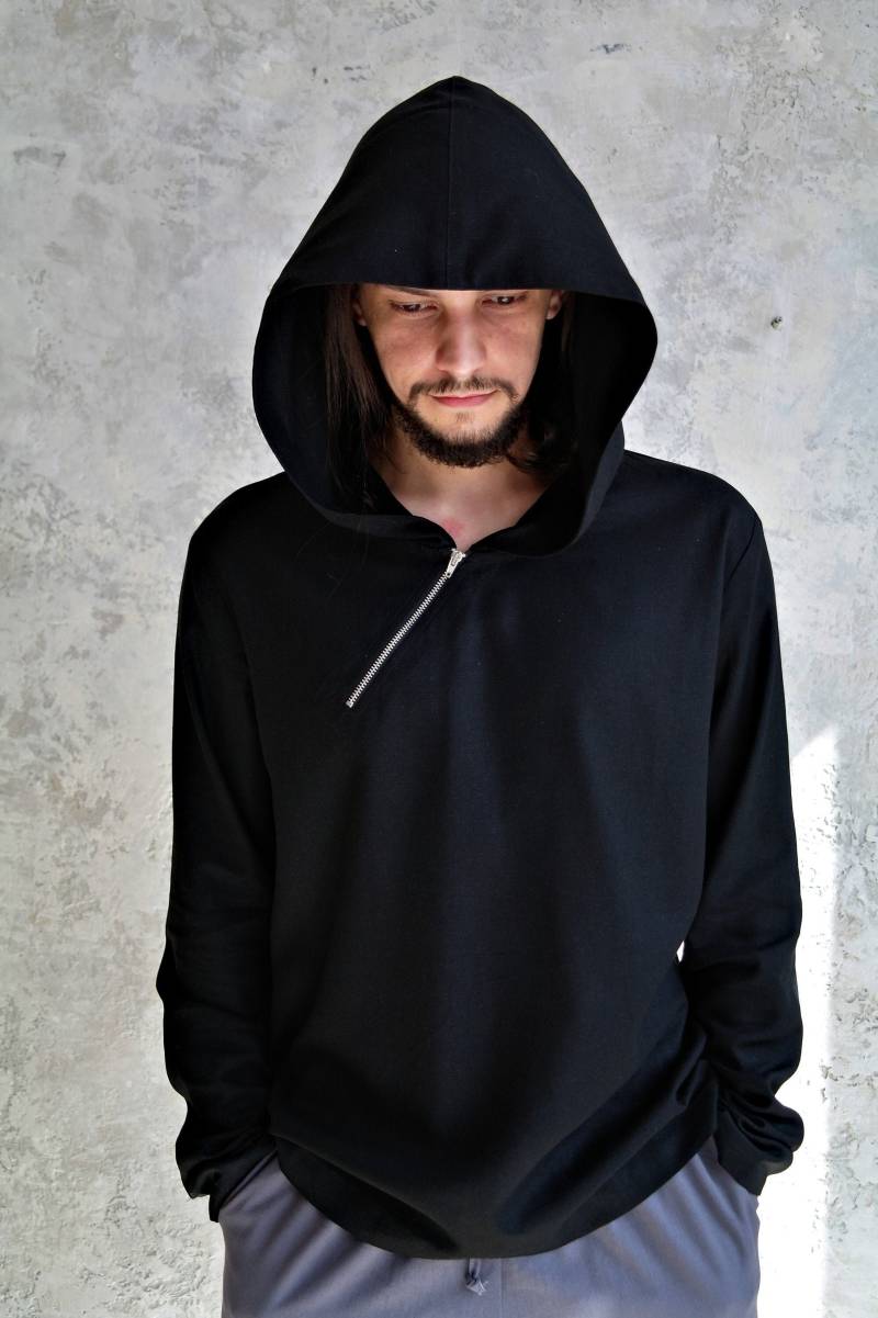 Leinenhemd Für Männer, Herren Leinenhemd, Hoodie Mit Reißverschluss, Flachshemd, Leinen Sweatshirt, Loungewear, Hoodie, Geschenk Ihn von NatureBreezeShop