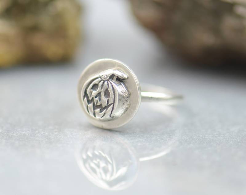Halloween Ring, 925 Silber. Kürbis Ring Mystery Magic.artisan Ring.halloween Schmuck von NatureJourney