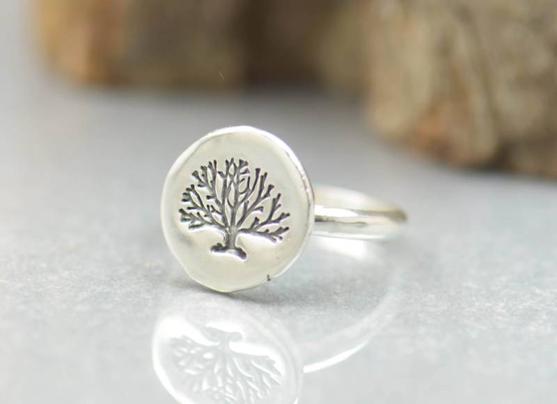 sterling Silber Baum Des Lebens Ring.artisan Handmade.rings Für Männer Oder Frauen von NatureJourney