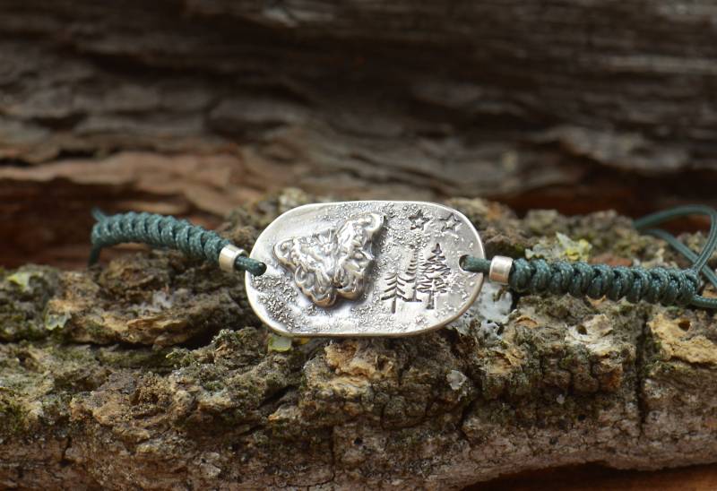 Schmetterling Baum Wald Stern Armband.artisan Sterling Silber Armband. Exklusive Natur, Handarbeit Metalschmiede-Artisan von NatureJourney