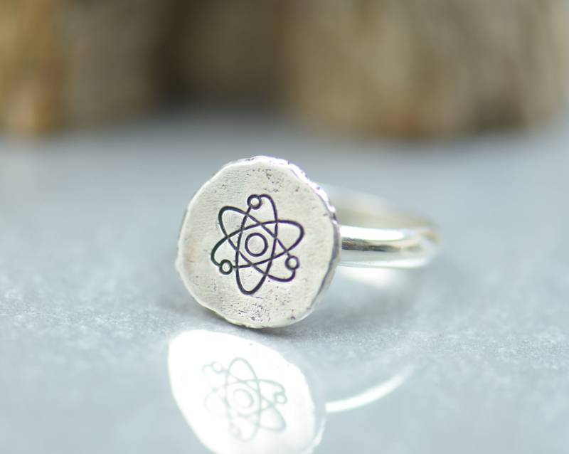 sterling Silber Atom Ring.artisan Ring Astronomie von NatureJourney