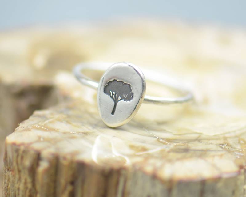 sterling Silber Blattbaum Ring.artisan Handmade.rings Für Männer Oder Frauen.baum Des Lebens von NatureJourney