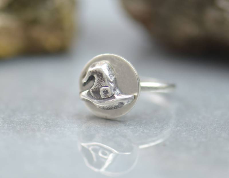 sterling Silber Hexenhut Ring. Mystery Magie Schmuck.artisan Ring.halloween Schmuck.spinne Ring von NatureJourney