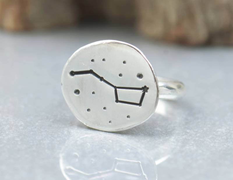 sterling Silber Ursa Major Universum Sonne Planeten Ring Mond Phasen Ring.rings Männer Oder Frauen von NatureJourney