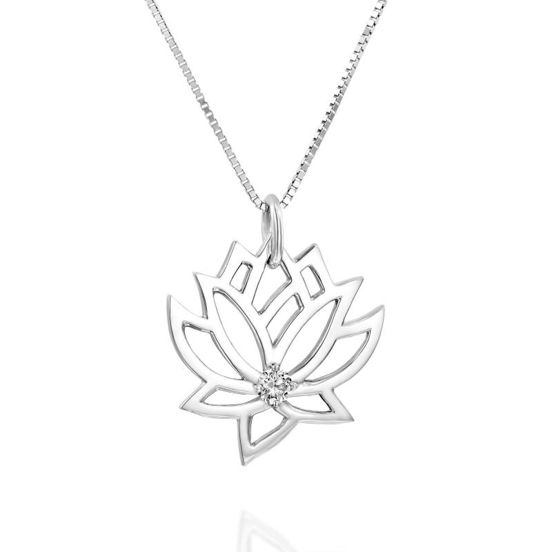 Blumen Diamant Halskette, Gold Anhänger, Blatt Form Jahrestag Anhänger Für Sie von NatureShiny