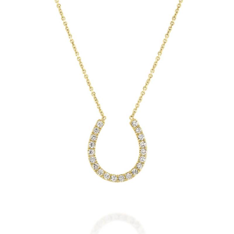 Diamant Hufeisen Halskette, Anhänger, Glück Gold Schmuck Geschenk Für Frauen von NatureShiny