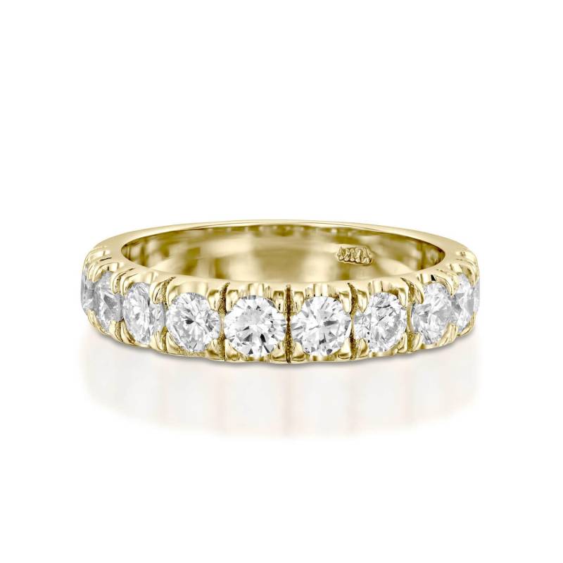 Halbe Ewigkeit Diamant Band, Zierliche Ring, Hochzeitsband, Stapelring, Reihe Ehering Set von NatureShiny