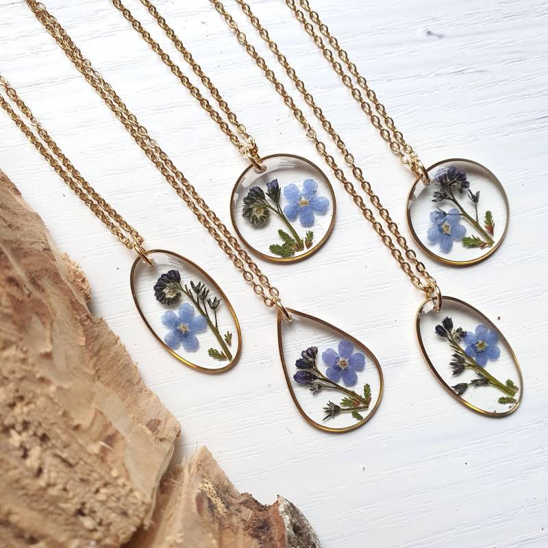 Vergissmeinnicht-Anhänger. Vergissmeinnicht-Schmuck. Harz Schmuck Für Besten Freund. Geschenk Sie. Souvenir von NatureTrack