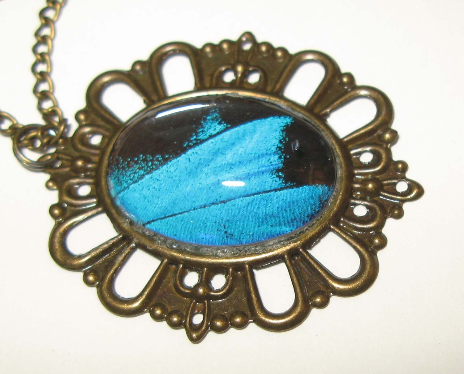 Echt Ulysses Schmetterling Flügel Anhänger Bronze Antik Stil Schmuck Echt Ulysses Schmetterling Flügel Anhänger Bronze Antik Stil Schmuck von Naturedesigner