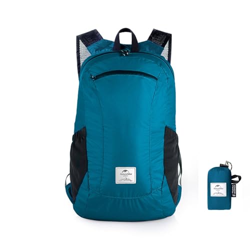 Naturehike 18L wasserdichter Wanderrucksack, leichter verstaubarer Rucksack für Reisen, Flugzeugreisen, kleiner Rucksack für Erwachsene, Indigo/Mandala-Traum, 18L, Reiserucksäcke von Naturehike