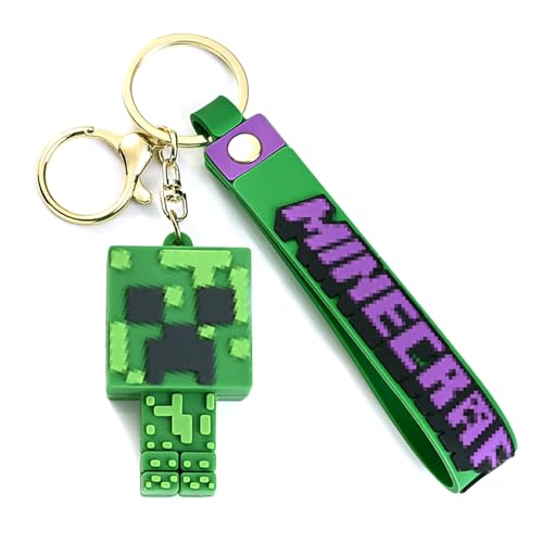 Schlüsselanhänger, Anime Pixel Figuren Spiel Schlüsselanhänger, Gamer Geschenke, Schultasche Dekor, Rucksack Anhänger, Partyzubehör, Geschenk für Kinder, für Jungen und Mädchen von Natures Freefit