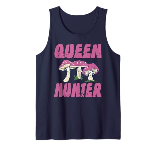 Queen Hunter Pilzsammler Humor Für selbstbewusste Damen Tank Top von Naturfans mit Stil und Sammelleidenschaft