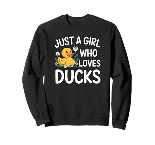 Entenliebendes Mädchen Lustiger Enten Cartoon Humor Sweatshirt von Naturfreunde Tierliebhaber Niedlich Enten
