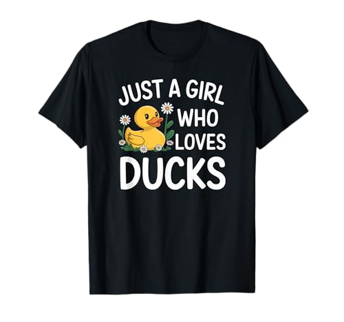 Entenliebendes Mädchen Lustiger Enten Cartoon Humor T-Shirt von Naturfreunde Tierliebhaber Niedlich Enten