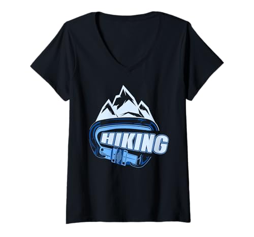 Damen Episches Wandern Berg Abenteuer Outdoor Kletter Reise T-Shirt mit V-Ausschnitt Damen Episches Wandern Berg Abenteuer Outdoor Kletter Reise T-Shirt mit V-Ausschnitt von Naturfreunde und Trekking Abenteuer Fans