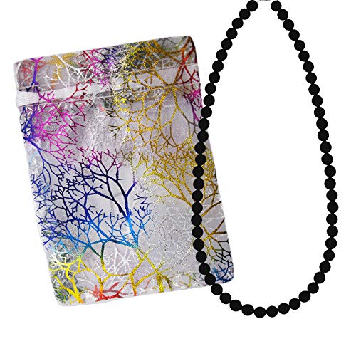 TURMALIN schwarz Schmuck Schutz Stein Hals-Kette 5mm Kugeln + 925 Silber Verschluss. Selbstschutz + Aura Schutz + MOBBING & NEGATIVES abwehren. 81880-1 von Naturheilmittel Heilsteine Methusalem GmbH Neu-Ulm