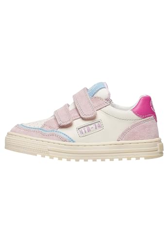 Naturino ARITON VL.-Sneakers aus Leder und Veloursleder-Weiß, Weiß-Rosa 31 von Naturino