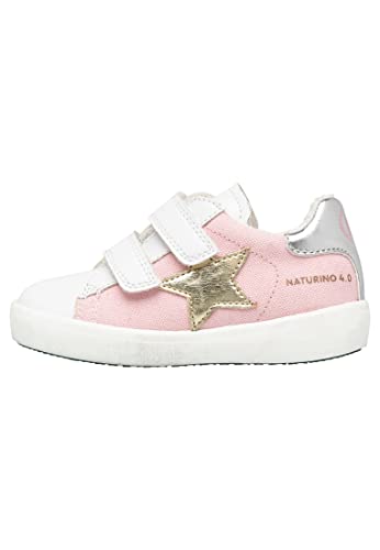 Naturino Annie HYBRID VL-Sneaker aus pflanzlichem Leder und Bio-Baumwolle Rosa 34 von Naturino