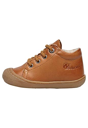 Naturino Cocoon-Lauflernschuhe aus Leder mit Wollfutter, Cognac 22 von Naturino