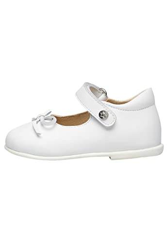 Naturino Ballet-Ballerine in Pelle Con fiocco, Bianco 30 von Naturino