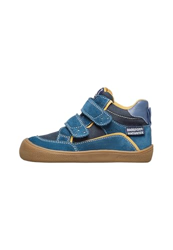 Naturino Barfußschuhe aus Leder und Stoff, Marineblau- 32 von Naturino