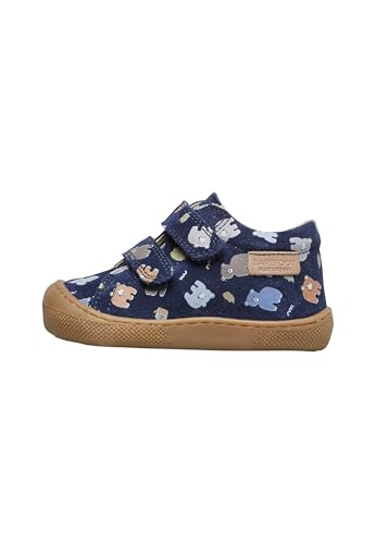Naturino Barfußschuhe aus Veloursleder mit Tierprint, Marineblau- 22 von Naturino
